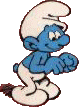 a happy little smurf